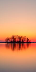 Nature,Trees,Horizon,Island,Sunset