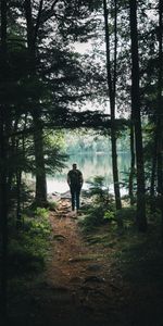 Nature,Trees,Lake,Forest,Person,Tourist,Human