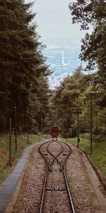 Arbres,Nature,Un Train,Rails,Chemin De Fer,Divers,Train