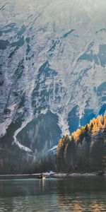 Nature,Trees,Mountain,Lake,Shore,Bank,Swim,Boat