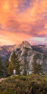 Nature,Trees,Mountains,Human,Person,Loneliness