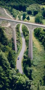 Nature,Trees,Road,Machine,Bridge,Forest,Car