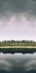 Árboles,Cielo,Lago,Naturaleza,Reflexión