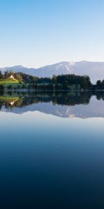 Nature,Trees,Sky,Lake,Reflection,Fir,Spruce