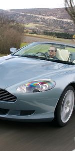 Nature,Trees,Speed,2004,Db9,Auto,Aston Martin,Cars,Front View