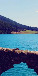 Nature,Trees,Stones,Lake,Shore,Bank