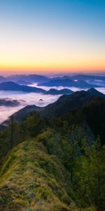 Nature,Trees,Sunset,Mountains,Rocks,Vertex,Tops