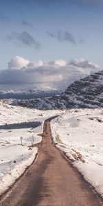 Nature,Turn,Snow,Mountains,Road