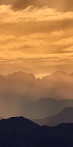 Brouillard,Montagnes,Nuages,Nature,Crépuscule