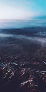 Nature,Vertex,Height,Tops,Aerial View,Mountains,Clouds