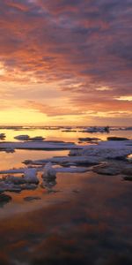 Nature,Nuages,Surface,Couches,Strates,Eau,Glace,Coucher De Soleil