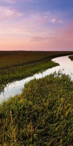 Nature,Water,Grass,Vegetation,Field,Evening,Lighthouse,Irrigation,Channel