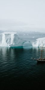 Iceberg,Nature,Glace,Bateau,Eau,Mer