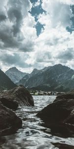 Sky,Montagnes,Nature,Rivières,Eau