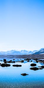 Montagnes,Neige,Eau,Lac,Nature,Paysage