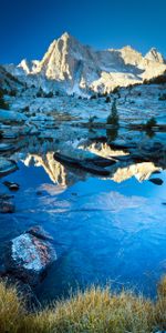 Réflexion,Nature,Eau,Neige,Montagnes,Paysage