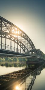 Naturaleza,Agua,Sol,Reflexión,Mañana,Puente