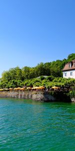 Allemagne,Nature,Eau,Arbres,Ville,Meersbourg,Meersburg,Villes,Rivières,Lac,Loger,Maison