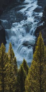 Деревья,Река,Природа,Вода,Водопад