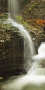 Nature,Water,Rocks,Waterfall,Flow,Moss,Stream,Gorge,Humidity,Jet,Dampness