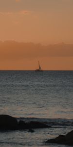 Eau,Nature,Crépuscule,Horizon,Un Bateau,Mer,Bateau