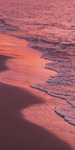 Nature,Water,Shore,Bank,Sunset,Waves,Sand