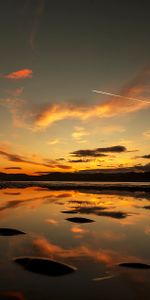 Nature,Water,Sunset,Lake,Reflection,Shore,Bank,Dusk,Twilight