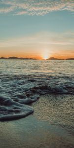 Agua,Puesta Del Sol,Ondas,Mar,Naturaleza,Playa