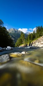 Nature,Water,Trees,Stones,Mountain,Rivers