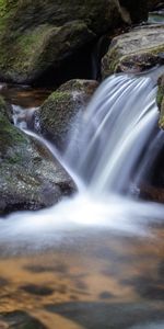 Nature,Water,Waterfall,Flow,Moss,Stones