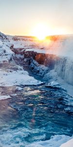 Nature,Waterfall,Ice,Snow