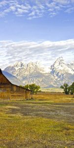 Nature,Wood,Field,Wooden,Wyoming,House