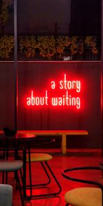 Neon,Expectation,Waiting,Café,Text,Cafe,Inscription,Words