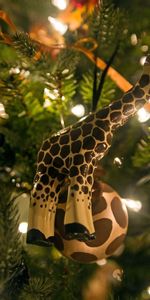 Cadeaux,Sapin De Noël,Arbre De Noël,Nouvel An,Fêtes,Girafe