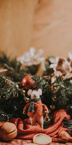 New Year,Decorations,Blur,Smooth,Holidays,Toy,Mouse,Christmas