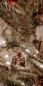 New Year,Decorations,Christmas Tree,Garland,Garlands,Holidays,Christmas,Lodge,Small House