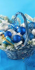 New Year,Toys,Christmas,Basket,Holidays,Balls