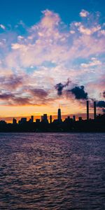 New York,Cities,Evening,United States,Usa,Horizon,City