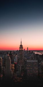 New York,Skyscraper,Horizon,United States,Night,Night City,Cities,Usa