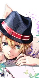 Nice,Sweetheart,Hat,Guy,Smile,Anime