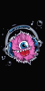 Nice,Sweetheart,Protruding Tongue,Tongue Stuck Out,Art,Monster,Headphones,Music