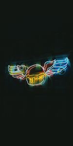 Night,Backlight,Illumination,Signboard,Wings,Dark,Sign,Neon