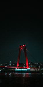 Ville,Nuit,Pont,Illumination,Sombre,Rétroéclairage