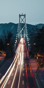 Ciudades,Noche,Iluminación,Exposición A Largo Plazo,Encendiendo,Puente