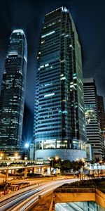 Night,Building,Lights,Long Exposure,Skyscrapers,Cities,City