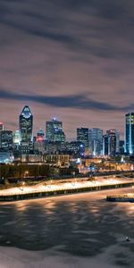 Noche,Canadá,Ciudades,Edificio,Montreal