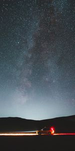 Night,Car,Starry Sky,Dark