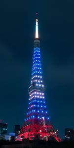 Ciudades,Ciudad De Noche,Ciudad Nocturna,Luces De La Ciudad,Iluminación,Torre,Tokio,Iluminar Desde El Fondo