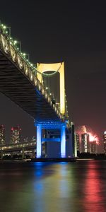 Night City,Bay,Cities,Bridge,Tokyo,Japan