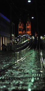 Ciudad,Edificio,Ferrocarril,Ciudades,Noche,Puente